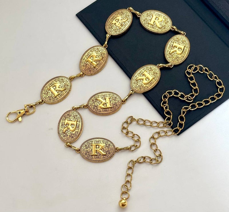 حزام وسط معدن ذهبي حريمي - R - Image 1