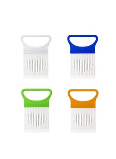 Excefore Onion Holder, 4 Pcs Onion Slicer Holder, Stainless Steel Vegetable Slicer Holder and Onion Chopper Peelers, for Slicing Cutting Vegetable Tomato Potato Fruit Meat Kitchen Gadgets Tools  - Image 1