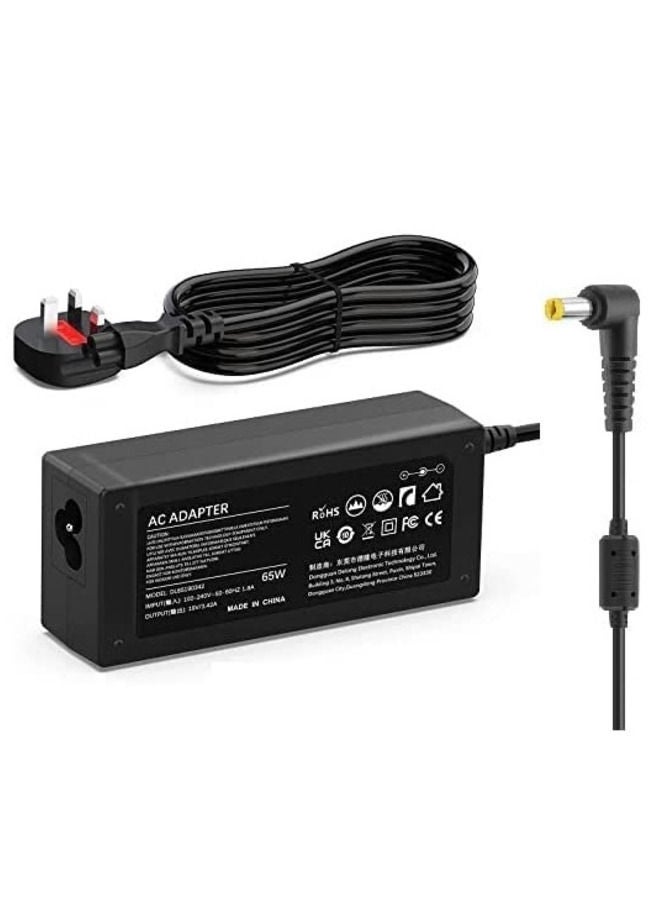 Ntech 19V 3.42A (65W) 5.5x1.7mm Replacement AC Adapter Charger For Acer/Aspire 5315 5630 5735 5920 5535 5738 6920 7520 Note-book Laptop - Image 1