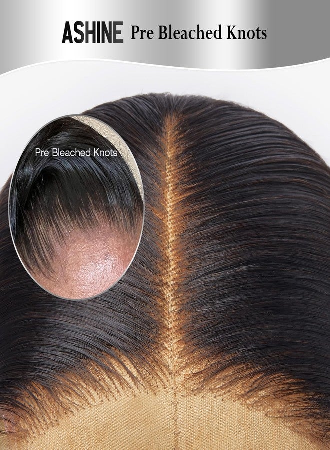 ASHINE 5x5 HD Lace Closure Body Wave Human Hair 5x5 Real HD Lace Closure Invisible Bleached Knots Pre Plucked with Baby Hair Natural Hairline 14 Inch - Image 4