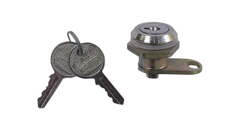 GinoSet Universal CAM Lock 18MM for Drawer Glovebox Metal Electric CabinetCCTV Camera Cabinet Fire Hosebox Cabinet Security Panel Lock with Key Round Pack of 3 - Image 3