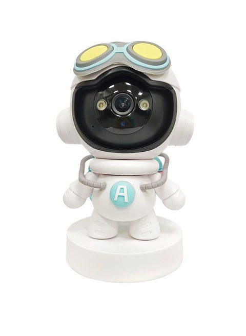 Security Camera, Astronaut Shape Portable Wifi Camera With Two Way Voice, Sturdy And Durable Remote Care Wireless Baby Monitoring Camera For Home, (White)