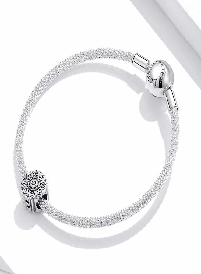 Qings Classical Vintage Lotus Bead Charm 925 Sterling Silver Flower for Bracelet Making DIY as Gift for Women Daughter - Image 3