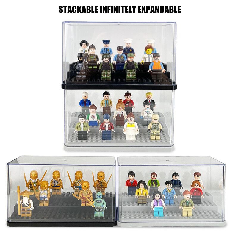WMM Acrylic Minifigure Display Case Stackable Action Figures Blocks Display Box, Clear Dustproof Display Case Box for Lego Lovers - Image 5