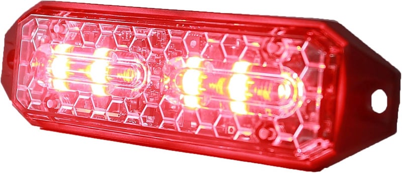 Unicorn Lighting UT02 Ultimate Thin Surface Mount Warning Emergency Strobe Grille Light Head [SAE class 1] for Police Car Ambulance and Tow Truck Construction Vehicle Red - Image 2
