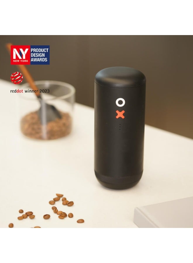 نوتي مطحنة قهوة Nuttii Grinding OX – كهربائية محمولة، شفرات Burr من الستانلس ستيل، إعدادات طحن متعددة، مناسبة للإسبريسو والقهوة المقطّرة - Image 1