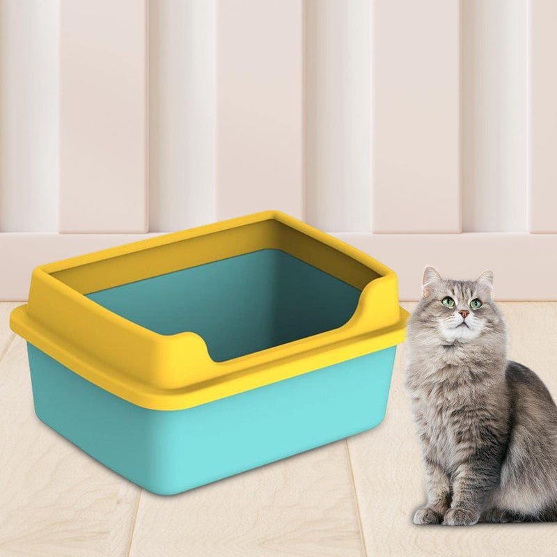 Modern Cat with High Walls and Detachable Shield, Green - Image 4