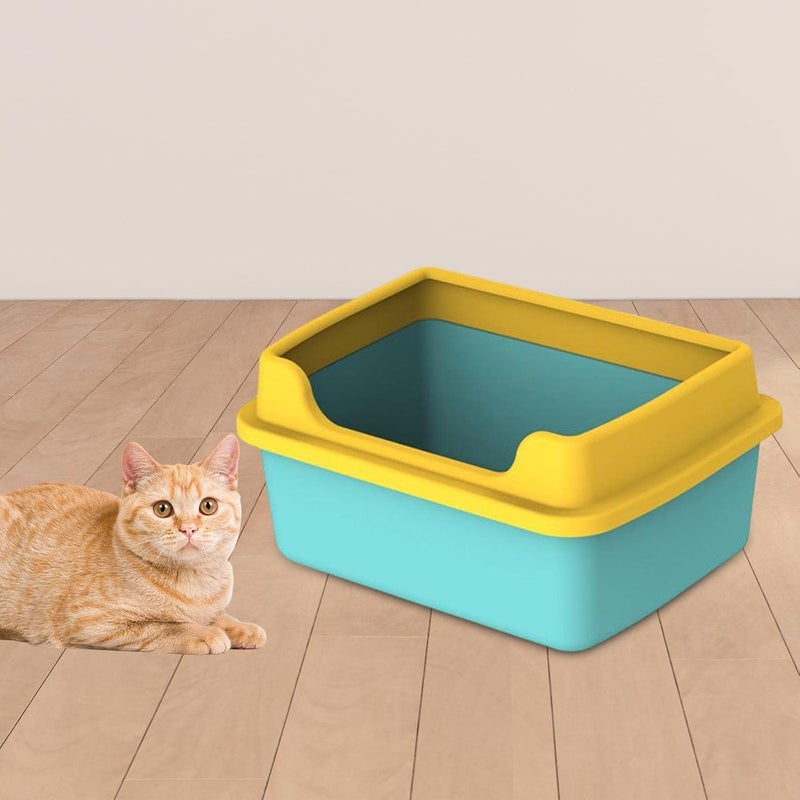 Modern Cat with High Walls and Detachable Shield, Green - Image 3