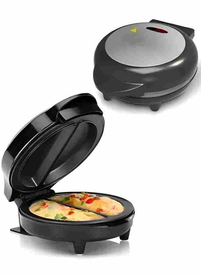 DUNISO 850W Dual Electric Omelette  Maker,Easy Clean Non-Stick Cooking PlateStainless Steel 2 Section Frittata Maker with Power Light,Automatic Temperature Control and Cool Touch Handle - Image 1