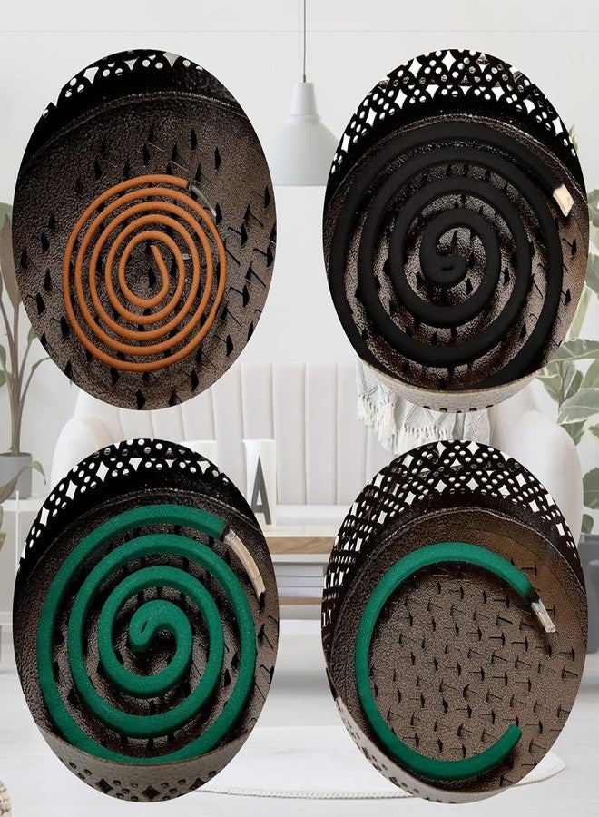 MyLifeUNIT Mosquito Coil Holder, 2 Pack Retro Portable Mosquito Incense Burner for Home and Camping (Brown) - Image 3