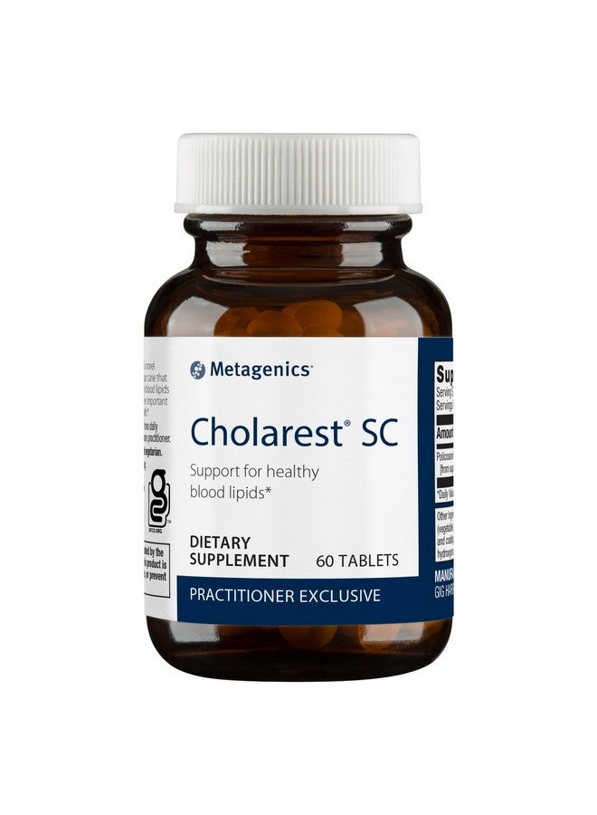 ميتاجينكس Metagenics Cholarest SC - دعم تدفق الدم* - يدعم الدهون الصحية في الدم الموجودة بالفعل ضمن النطاق الطبيعي* - خالٍ من الكائنات المعدلة وراثيًا وخالي من الجلوتين - 60 قرصًا - Image 1