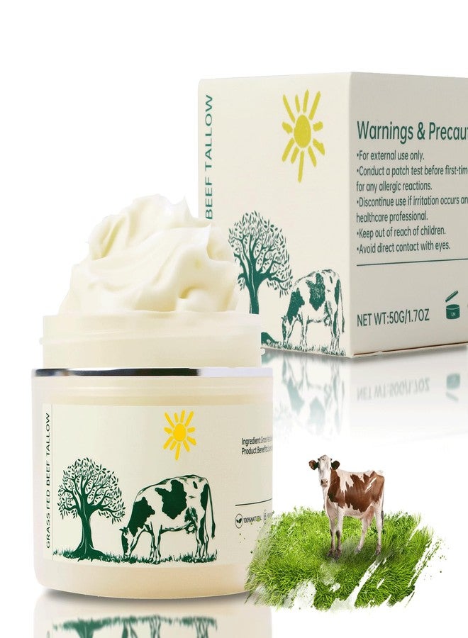 Nielies Grass Fed Beef Tallow Skin Moisturizer – Whipped Face Cream, Fast Absorbing Unscented Lotion for Dry Sensitive Skin-1.07 oz - Image 1