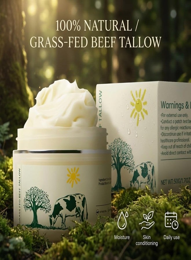 Nielies Grass Fed Beef Tallow Skin Moisturizer – Whipped Face Cream, Fast Absorbing Unscented Lotion for Dry Sensitive Skin-1.07 oz - Image 4