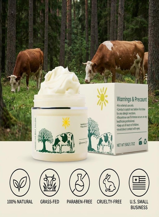 Nielies Grass Fed Beef Tallow Skin Moisturizer – Whipped Face Cream, Fast Absorbing Unscented Lotion for Dry Sensitive Skin-1.07 oz - Image 5