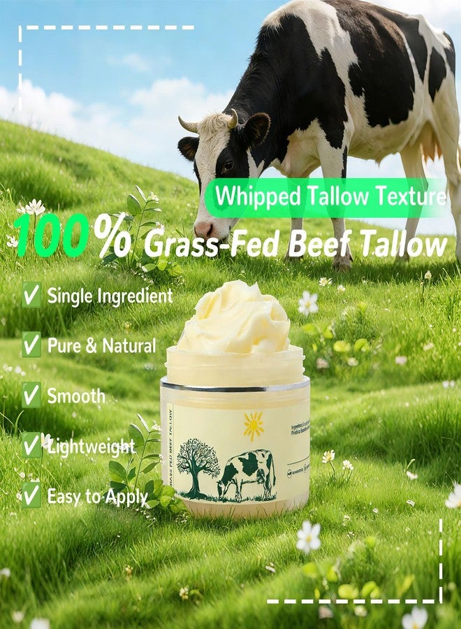 Nielies Grass Fed Beef Tallow Skin Moisturizer – Whipped Face Cream, Fast Absorbing Unscented Lotion for Dry Sensitive Skin-1.07 oz - Image 2