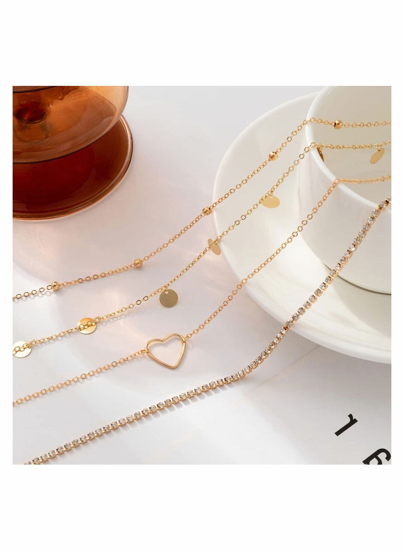 Metal Waist Chain for Women Girls Adjustable Body Link Belt Fashion Belly Jewelry 4 Pieces Summer Beach Jeans Dresses - Image 3