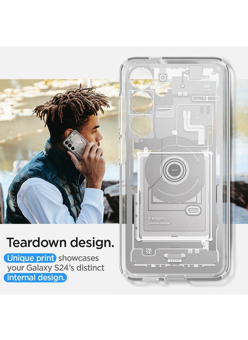 Spigen Ultra Hybrid for Samsung Galaxy S24 case cover (2024) - Zero One White  - Image 4