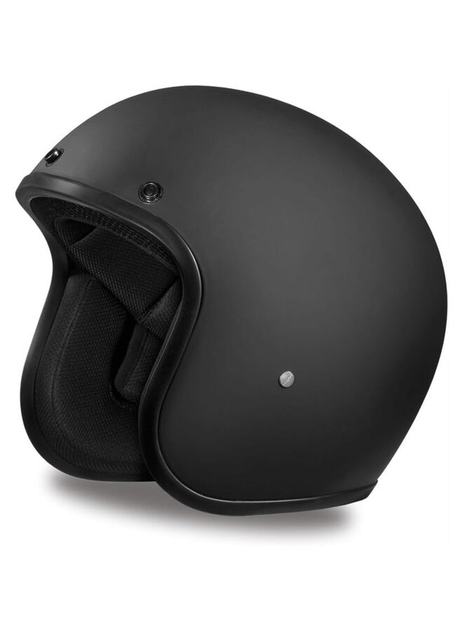 Motorcycle Helmet - Premium ABS Shell, Quick Release Buckle, Retractable Sun Shade, Lightweight & Ventilated, L Size (59-60 cm) for Men & Women(BLACK) - Image 1