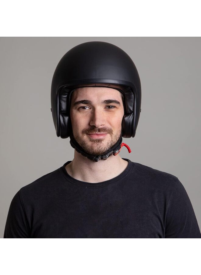 Motorcycle Helmet - Premium ABS Shell, Quick Release Buckle, Retractable Sun Shade, Lightweight & Ventilated, L Size (59-60 cm) for Men & Women(BLACK) - Image 5