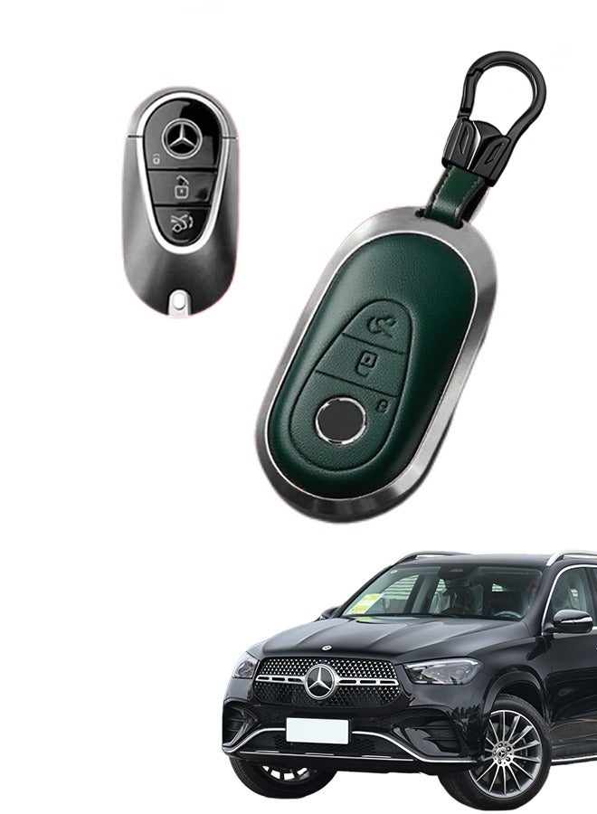 Generic The first layer of cowhide material key cover, suitable for Mercedes-Benz, the original car mold, restore the original texture of the key, goodcar.  - Image 1