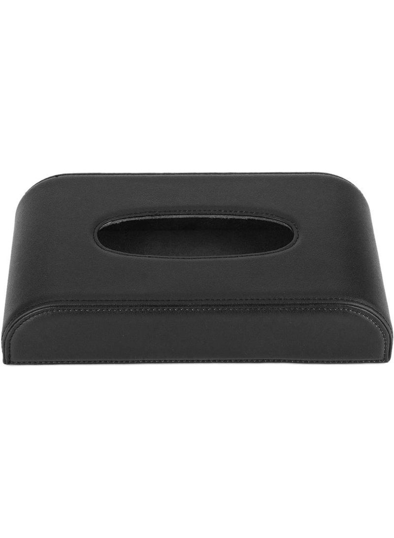 Raxoom Car Tissue Boxes PU Leather Facial Tissue Box Dispenser Napkin Paper Towel Holder Multifunctional Parts(black) - Image 2