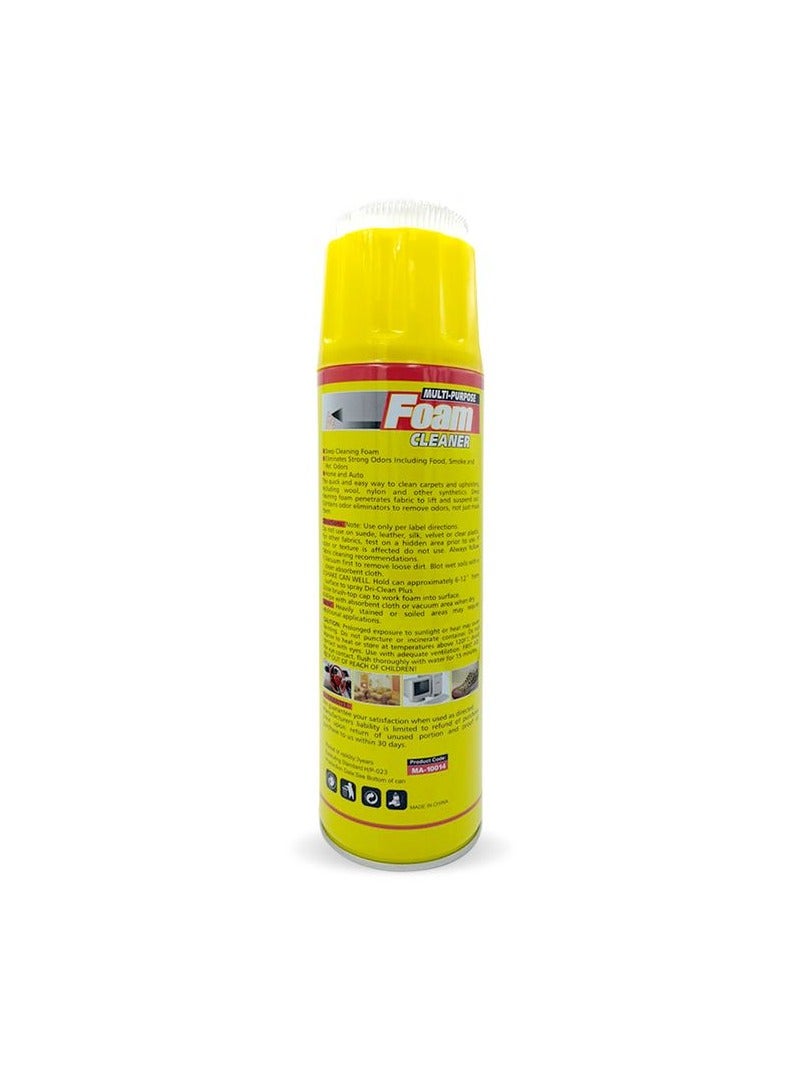 100Miles Multi Purpose Foam Cleaner 650ml Upholstery Carpet Seat Fabric Dashboard Door Panel Interior Cleaner Deep Cleaning Foam for Car Home Office Sofa Mattress Rug Vinyl Trim Stain Care Surface Care Brush Top Applicator Formula . - Image 3