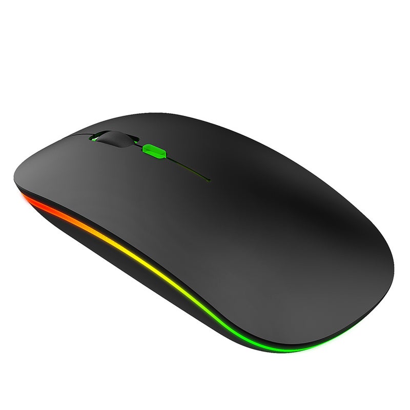 Alyashmac M40 Ultra-thin 2.4G Rechargeable Wireless Silent Mouse Ergonomic Design 3 Adjustable DPI Black - Image 1