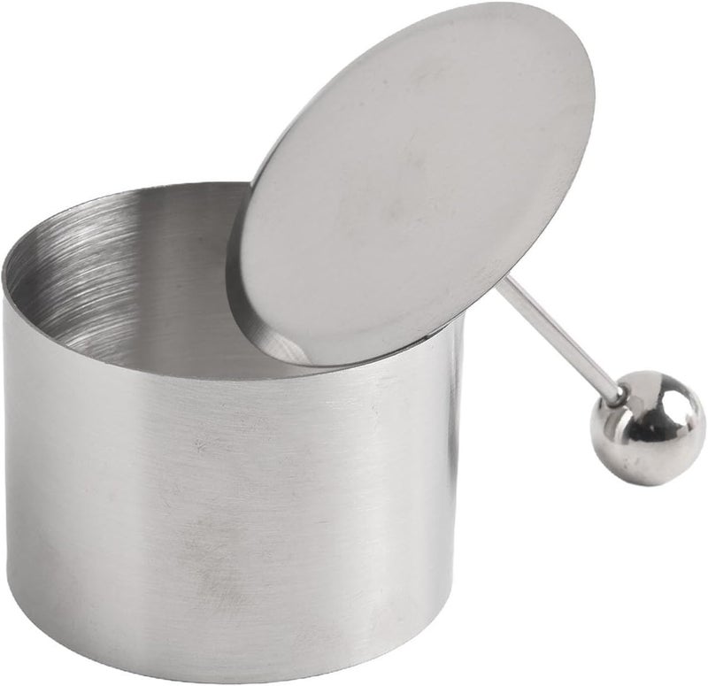 Stainless Steel Round Cold Dish with Push Board for Salad, Cake, and Dessert Making, Oven and Dishwasher Safe(L) - Image 1