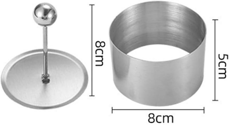 Stainless Steel Round Cold Dish with Push Board for Salad, Cake, and Dessert Making, Oven and Dishwasher Safe(L) - Image 2