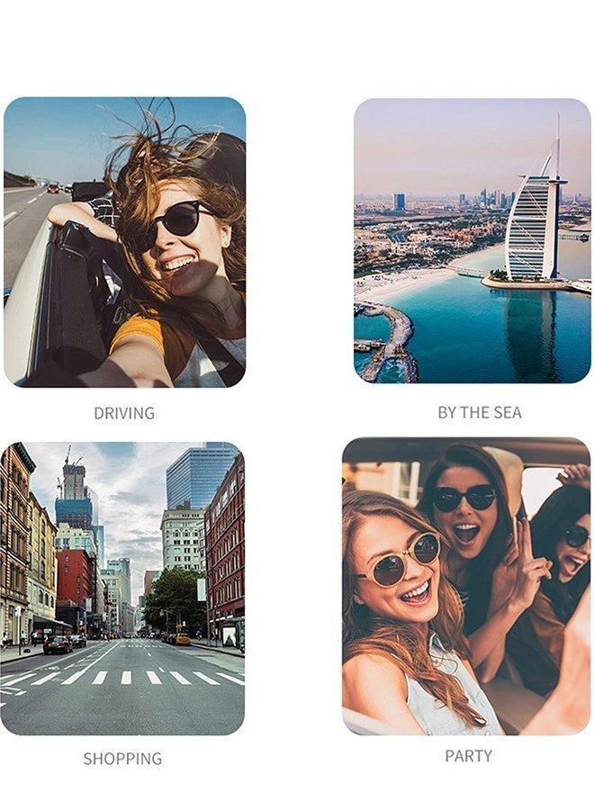 CIKJUK Square Sunglasses for Men Women Trendy Sun Glasses Chunky Rivet Design Men's Women's Sunglass Mens Fashion Shades UV400 Protection Sun Glas Black - Image 5