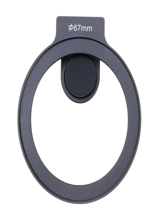 FOTGA 67mm Threaded Lens Filter Adapter Filter Clip for iPhone 14 15 16 Pro Max Smartphone Cell Phone,with Cold Shoe Mount for Micrphone/LED Light,Anti-Slip/Anti-Scratch Lock Knob - Image 2