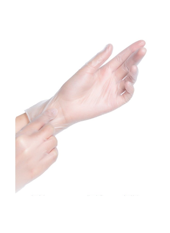 Generic 100 Vinyl Gloves, Clear Disposable Gloves, Box of 100, Size M/L  - Image 1