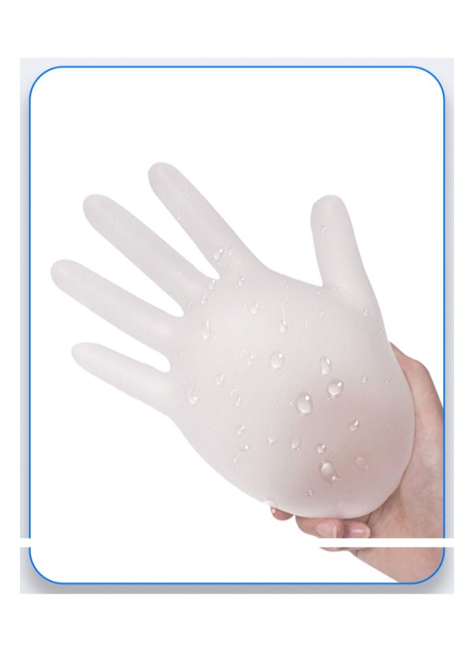 Generic 100 Vinyl Gloves, Clear Disposable Gloves, Box of 100, Size M/L  - Image 2