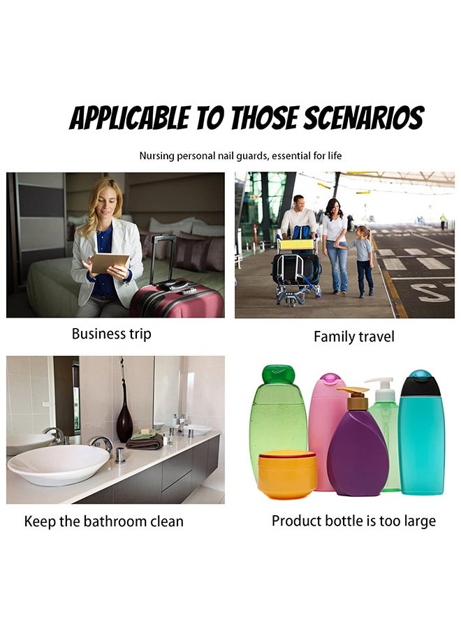 Generic - 4Pcs Travel Bottles Kit 60ml, Soft Silicone Lotion Container Squeeze Tube Empty Bottle, Portable Travel Shampoo Bottle with Label - Image 1