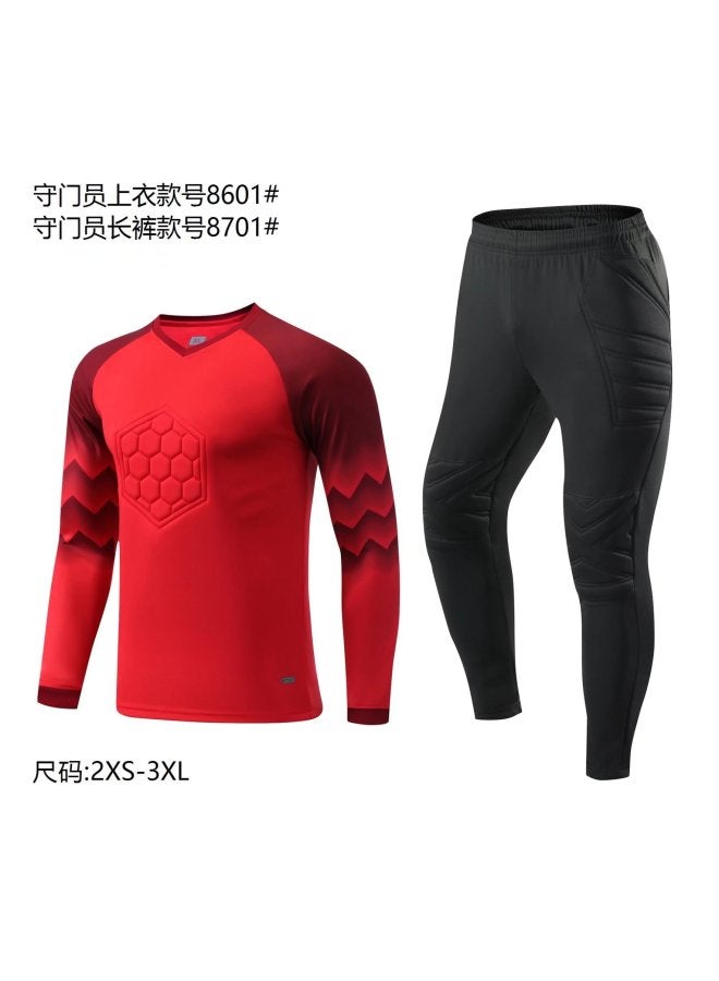 Qd8601 Door Suit + Trousers Red Football Jersey - Image 1