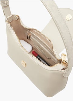 MISSY Women's Textured Shoulder Bag with Detachable Strap and Zip Closure  - Image 5