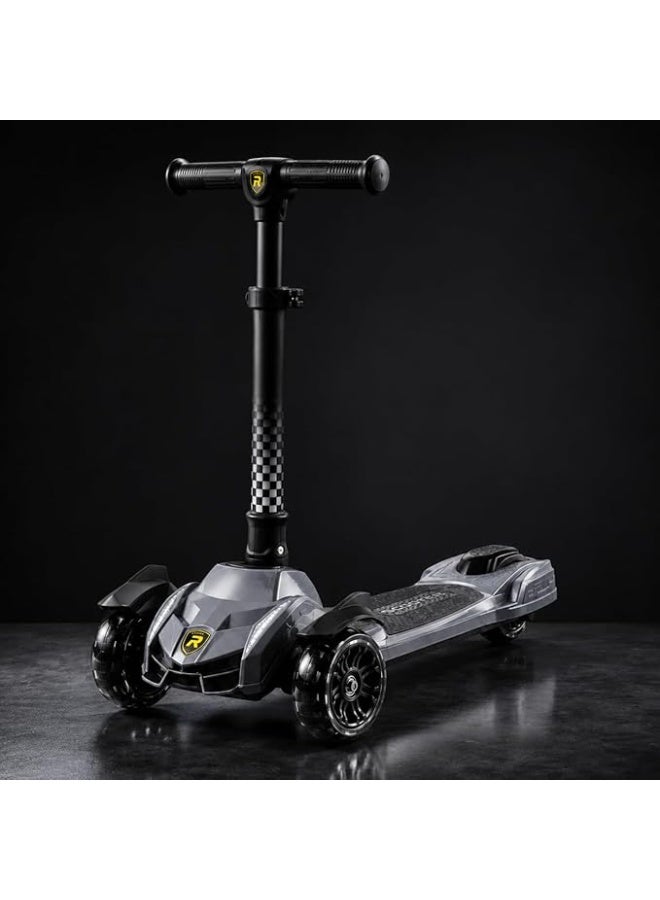 3-wheel scooter with a modern design and high stability – adjustable handle and LED wheels for a more enjoyable ride - Image 2
