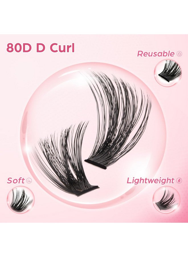 DYSILK Lash Clusters, 280 Pcs Fluffy Cluster Lashes Diy Cluster Eyelash Extensions Volume Reusable Individual Lashes Cluster Wispy Look Super Thin Band & Soft(Fluffy, D-10-16Mix) - Image 3