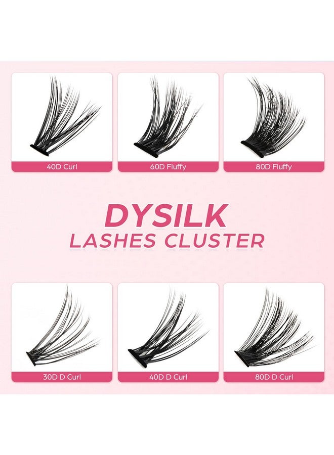 DYSILK Lash Clusters, 280 Pcs Fluffy Cluster Lashes Diy Cluster Eyelash Extensions Volume Reusable Individual Lashes Cluster Wispy Look Super Thin Band & Soft(Fluffy, D-10-16Mix) - Image 5