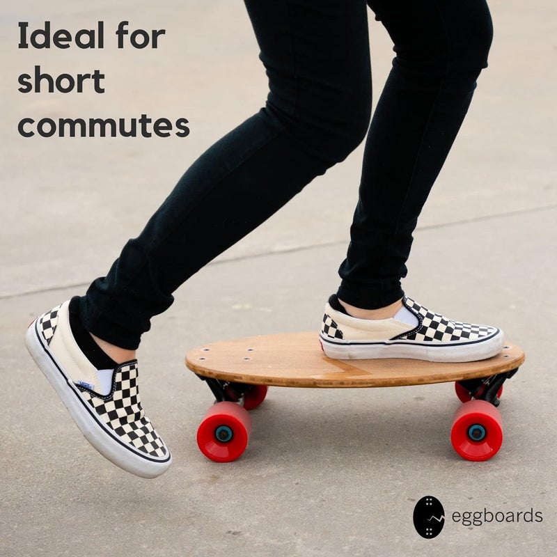 eggboards Mini Longboard The Original. Portable Bamboo Cruiser Skateboards for Adults. Easy to Carry, Smooth to Ride. for Beginner & Experienced Riders. Long Board Complete Egg Skateboard - Image 3