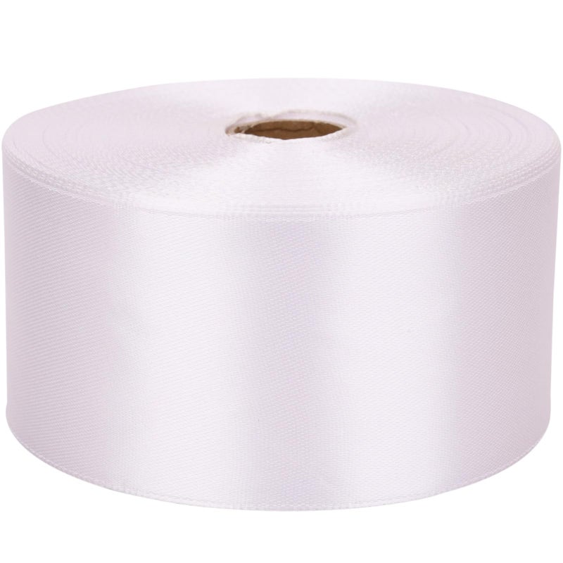 Nsilu 2 inch White Satin Ribbon 50 Yards Solid Fabric Ribbons Roll for Gift Wrapping, Satin Weddings,Flower Bouquet, Invitations,Sewing,Party Decorations, Holiday Decorating and More - Image 3