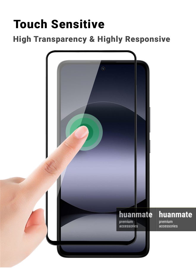 Xiaomi Redmi Note 14 4G Screen Protector – Premium Edge to Edge Tempered Glass, High Transparency, Delicate Touch, Anti-Explosion, Smooth Arc Edges, Easy Installation