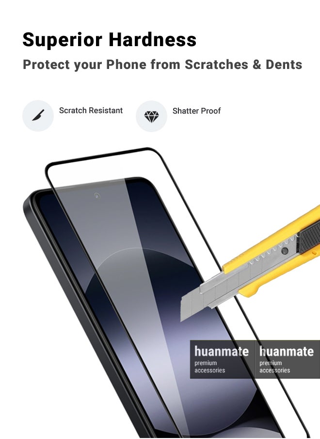 Xiaomi Redmi Note 14 4G Screen Protector – Premium Edge to Edge Tempered Glass, High Transparency, Delicate Touch, Anti-Explosion, Smooth Arc Edges, Easy Installation
