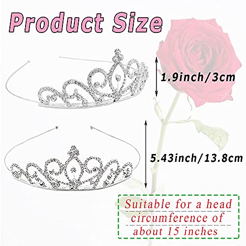 Baaxxango 6 Pack Crystal Tiara CrownRhinestone Princess CrownSilver Crystal Tiara for GirlsWomenWeddingsPartiesProm Headdresses - Image 5