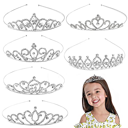 Baaxxango 6 Pack Crystal Tiara CrownRhinestone Princess CrownSilver Crystal Tiara for GirlsWomenWeddingsPartiesProm Headdresses - Image 2