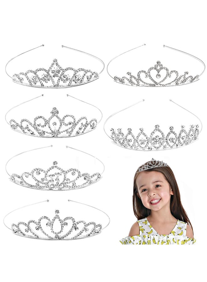Baaxxango 6 Pack Crystal Tiara CrownRhinestone Princess CrownSilver Crystal Tiara for GirlsWomenWeddingsPartiesProm Headdresses - Image 3