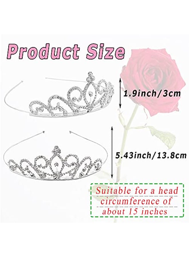 Baaxxango 6 Pack Crystal Tiara CrownRhinestone Princess CrownSilver Crystal Tiara for GirlsWomenWeddingsPartiesProm Headdresses - Image 4