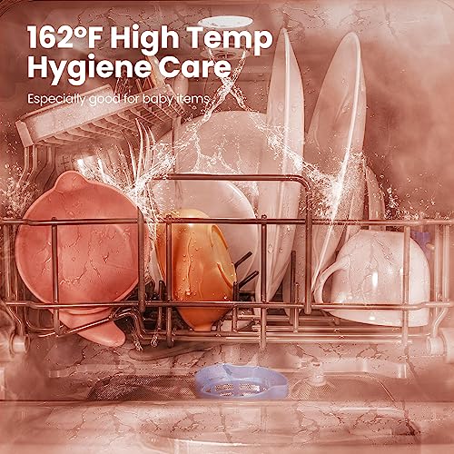 Comfee' غسالة صحون محمولة من COMFEE' مع خزان مياه مدمج سعة 5 لتر، بدون حاجة للتوصيل، 6 برامج، رذاذ مزدوج بزاوية 360°، وظيفة درجة حرارة عالية 192℉ وتجفيف هوائي، غسالة صحون صغيرة للمركبات الترفيهية، بيضاء - Image 5