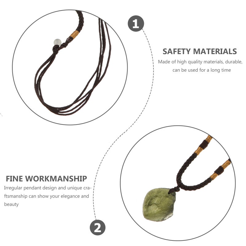 1 Pc Fashionable Pendant Crystal Necklace Jewelry Irregular Stone Pendant - Image 5