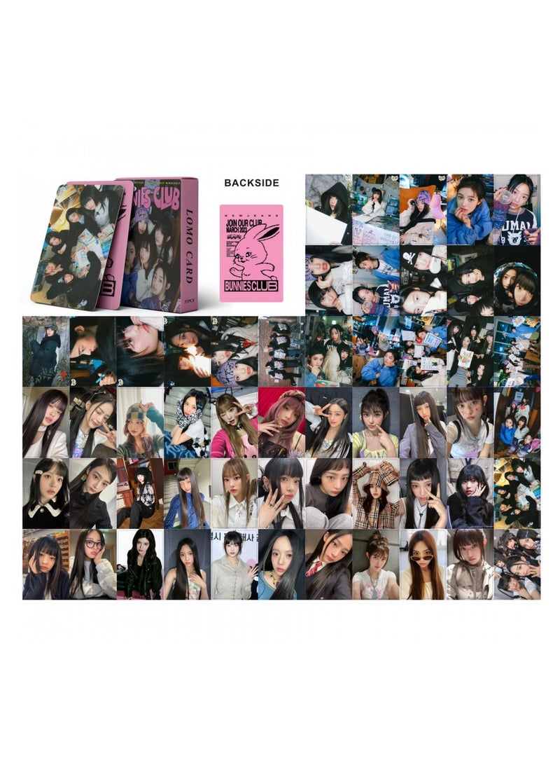 NIBEMINENT 55 Pcs Kpop NJZ Bunnies Club Lomo Cards Card For Fans Collection Gifts - Image 1